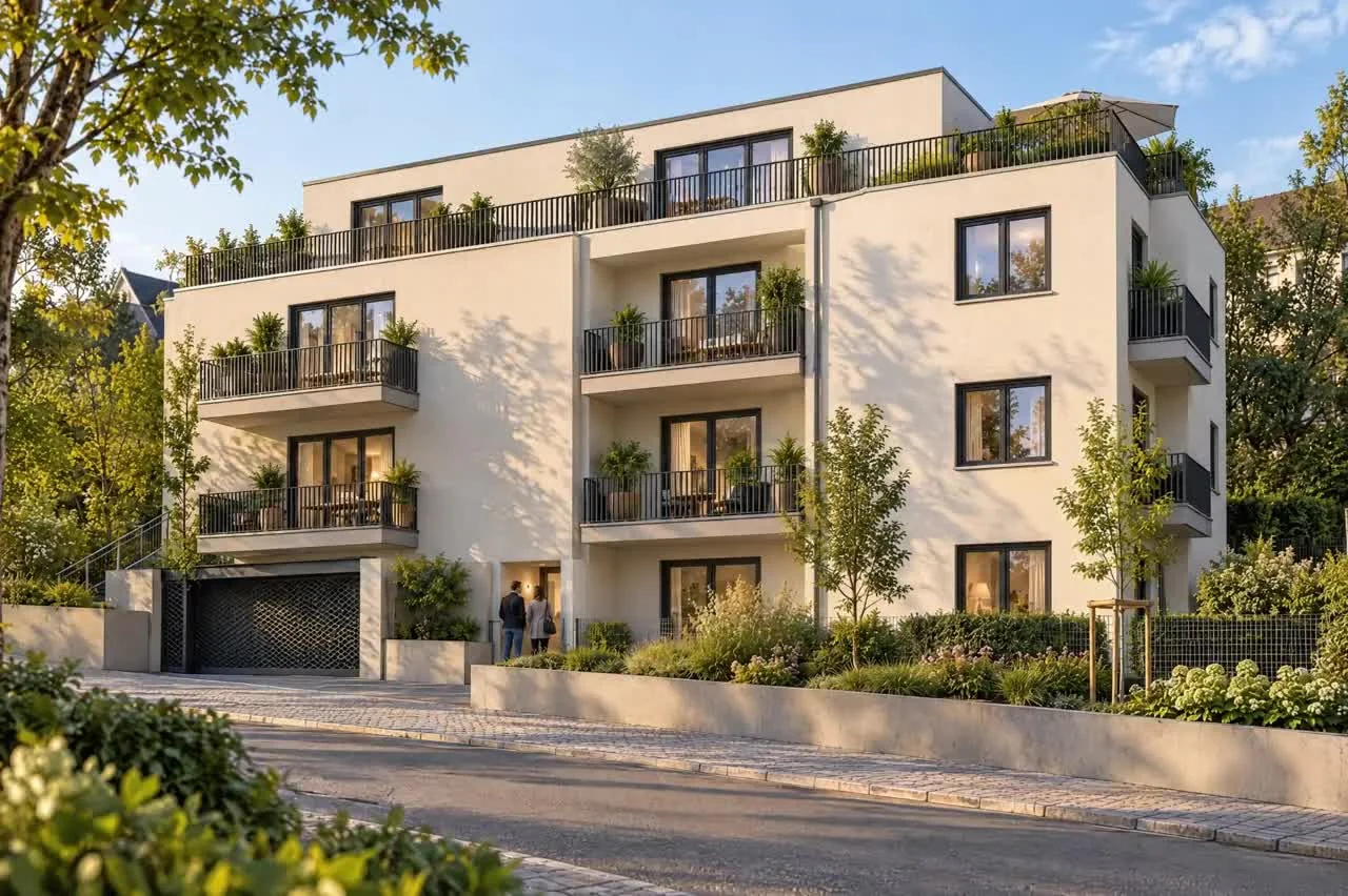 Wiesbaden-Dotzheim的Dolomitenstraße — 建筑效果图